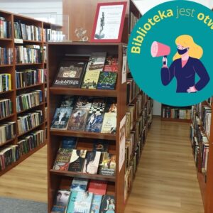 Informacja przypominająca o otwartych bibliotekach.